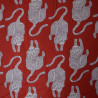 Indian fabric Red Tiger - Calissone