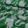 Indian fabric Green Tiger - Calissone