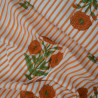 Indian fabric flowers and stripes - Orange - Calissone