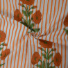 Indian fabric flowers and stripes - Orange - Calissone