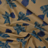 Indian floral fabric - Blue and beige - Calissone