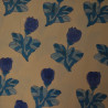 Indian floral fabric - Blue and beige - Calissone