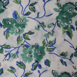 Tissu indienne feuillage light - Calissone