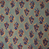 Indian floral fabric - Aqua flower - Calissone