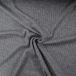 Maille côtelée lurex - Gris chiné - Calissone
