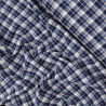 Tartan woven cotton - Navy blue - Calissone