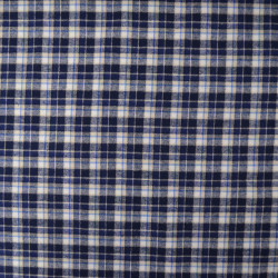 Tartan woven cotton - Navy blue - Calissone