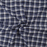 Tartan woven cotton - Navy blue - Calissone
