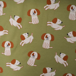 Sweat léger chiens mignons - Vert clair - Calissone