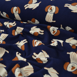 Sweat léger chiens mignons - Bleu marine - Calissone