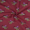 French terry imprimé Dogs and Love - Rouge - Calissone