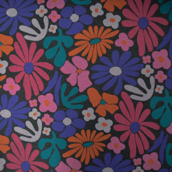 Sweat floral - Seventies indigo - Calissone