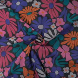 Sweat floral - Seventies indigo - Calissone