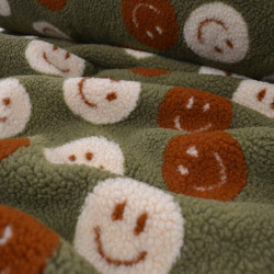 Sherpa - Teddy smiley - Vert kaki - Calissone