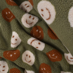 Sherpa - Teddy smiley - Vert kaki - Calissone