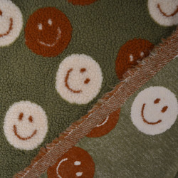 Sherpa - Teddy smiley - Vert kaki - Calissone