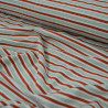 Lurex striped jersey - Terracotta and green - Calissone