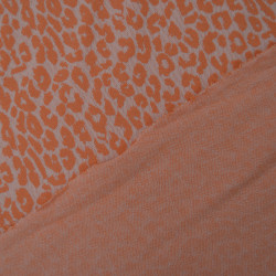 Maille jacquard léopard - Orange - Calissone