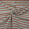 Jersey à rayures lurex - Terracotta et vert - Calissone