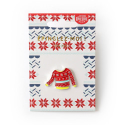 Broche pin's émaillé pull de Noël - Calissone