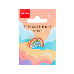 Broche pin's émaillé Rainbow - Calissone