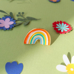 Broche pin's émaillé Rainbow - Calissone