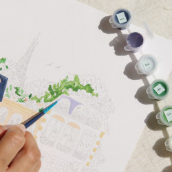 Paint by number kit - Paris by Sabina Fenn - Calissone