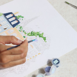 Kit de peinture au numéro - Paris par Sabina Fenn - Calissone