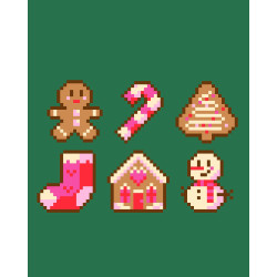 Kit Magnets canevas - Christmas Trees - Calissone