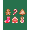 Kit Magnets canevas - Christmas Trees - Calissone