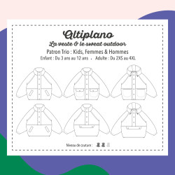 Patron Altiplano Veste et Sweat - Adulte et enfant - Calissone
