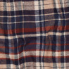 Flanelle tartan - Bleu marine et orange - Calissone