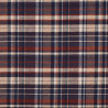 Flanelle tartan - Bleu marine et orange - Calissone