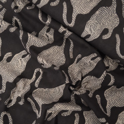 Tissu indienne Tigre noir - Calissone