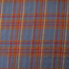 Cotton seersucker tartan - Purple and orange - Calissone