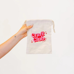Woven Tote Bag Kit - Red Gingham - Craft Club - Calissone
