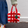 Woven Tote Bag Kit - Red Gingham - Craft Club - Calissone