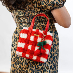 Woven Tote Bag Kit - Red Gingham - Craft Club - Calissone