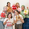 Woven Tote Bag Kit - Red Gingham - Craft Club - Calissone