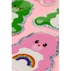Rainbow Care Bear Glitter Sticker - Calissone