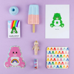 Rainbow Care Bear Glitter Sticker - Calissone