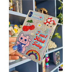 Feuille d'autocollants pailletés – Flowers and co - Calissone