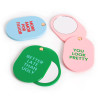 Miroir de poche rose - You look pretty - Calissone