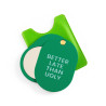 Green pocket mirror - Better late that ugly - Calissone