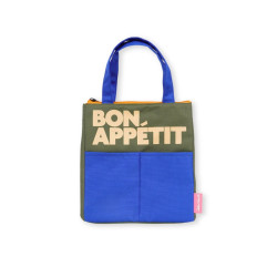Sac isotherme Bon appétit - Bleu et kaki - Calissone