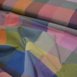 Coton aquarelle à carreaux - Bilberry - Calissone