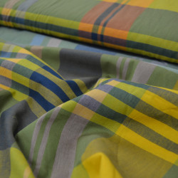 Coton aquarelle à carreaux - Beanstalk - Calissone