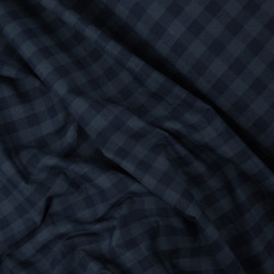 Coton Lin vichy bleu - Gingham - Calissone