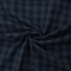 Coton Lin vichy bleu - Gingham - Calissone