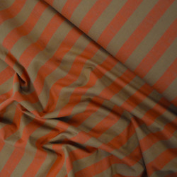 Coton Lin rayures corail - Hampstead - Calissone